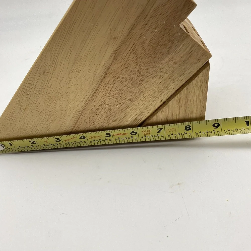 Vintage Chicago Cutlery Wooden Knife Block Replacement 13 Slot Angled Countertop
